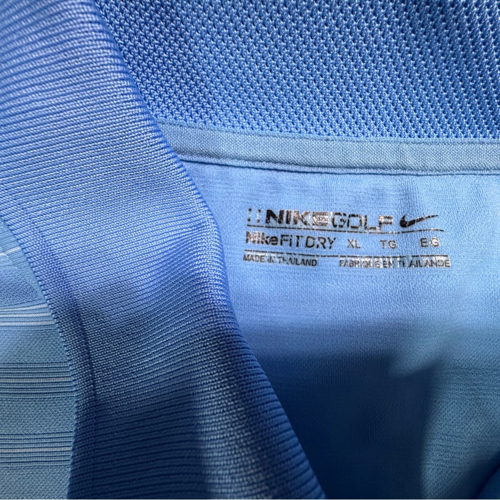 Nike Men's Light Blue Striped Polo Shirt size xl - Picture 3 of 6